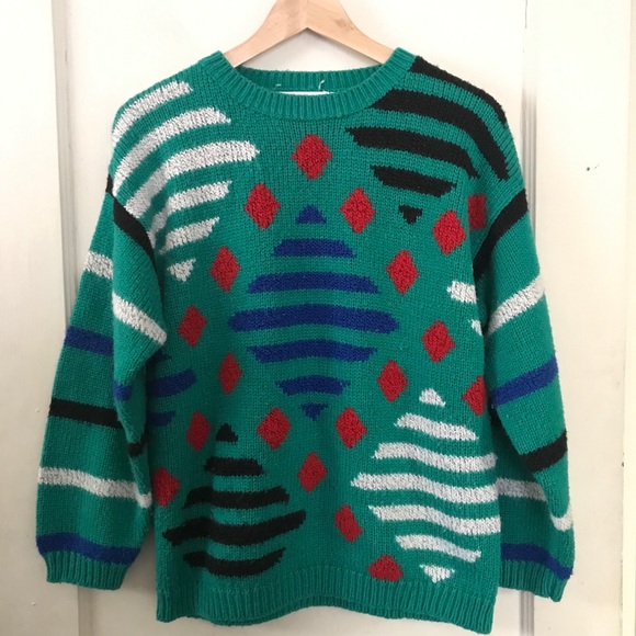 Vintage Sweaters - Vintage 16th Street 80’s Loud Sweater